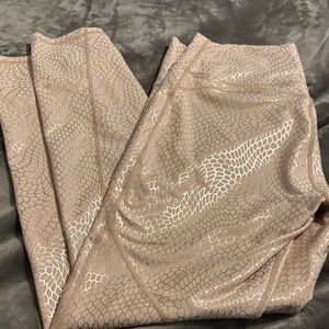 Fabletics pink Snake Print Leggings